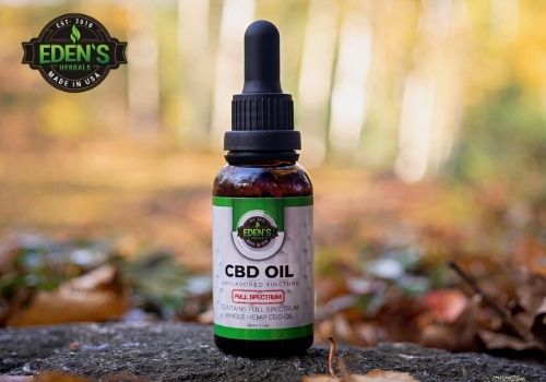 eden's herbals CBD oil in nature