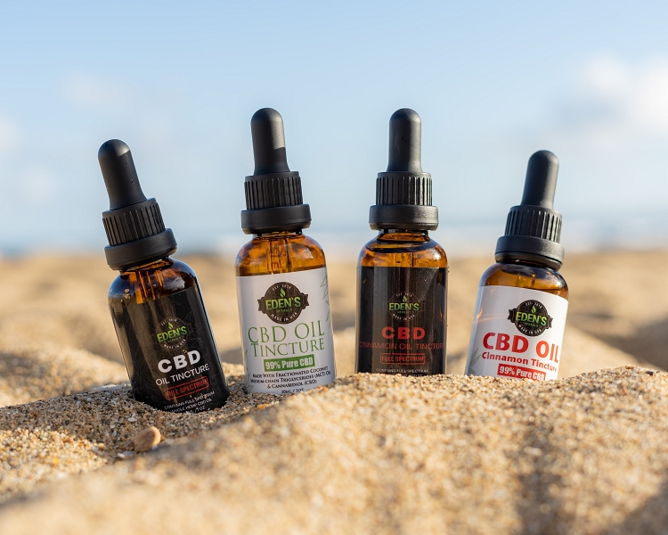 Variety of different CBD tinctures for health benefits