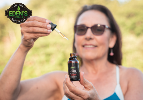 Woman using CBD to increase poor appetite