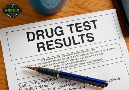 Drug test result sheet for THC