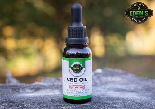 Eden's Herbals CBD oil in nature