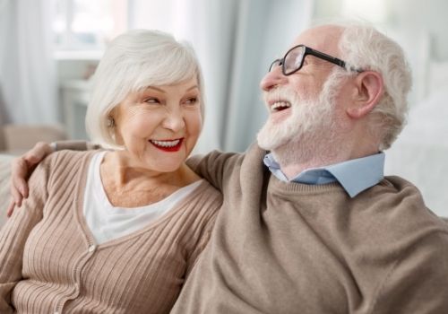 Elderly couple enjoying healing effects of full spectrum cbd oil