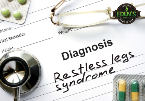Doctor notes with restless leg syndrome diagnosis