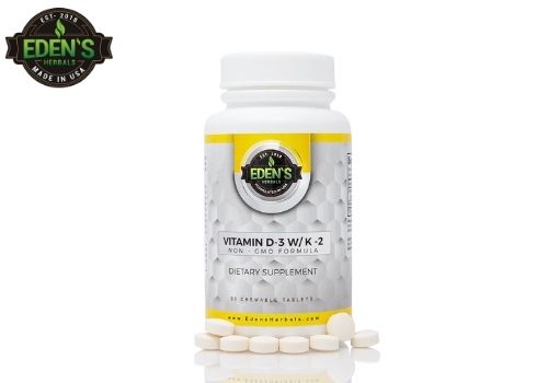Eden's Herbals Vitamin D-3 and K-2 Supplement