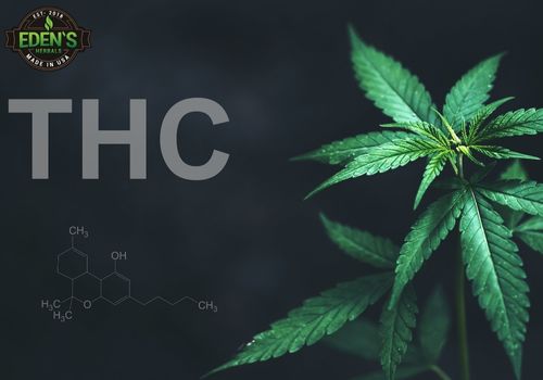Picture saying THC with hemp plant