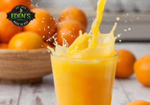 Orange juice packed with natural vitamin C