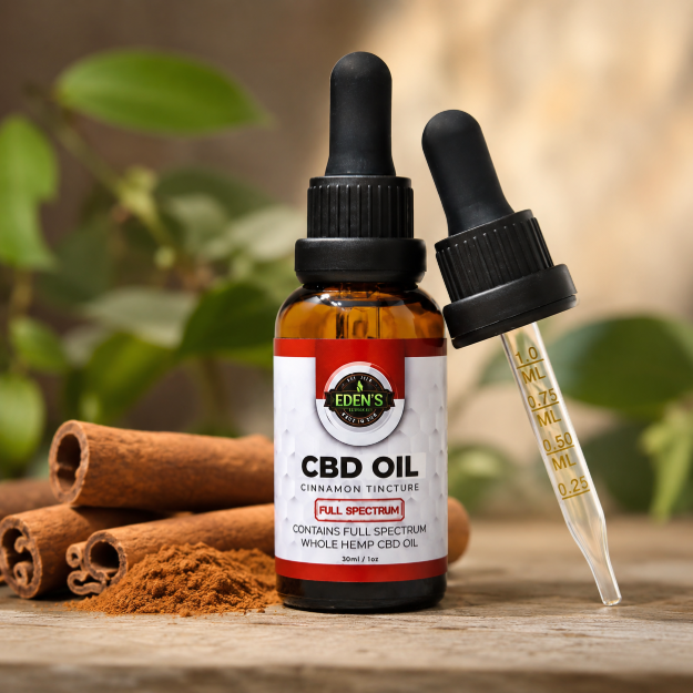 Picture of FULL SPECTRUM CBD OIL TINCTURE | CINNAMON | 1000 MG